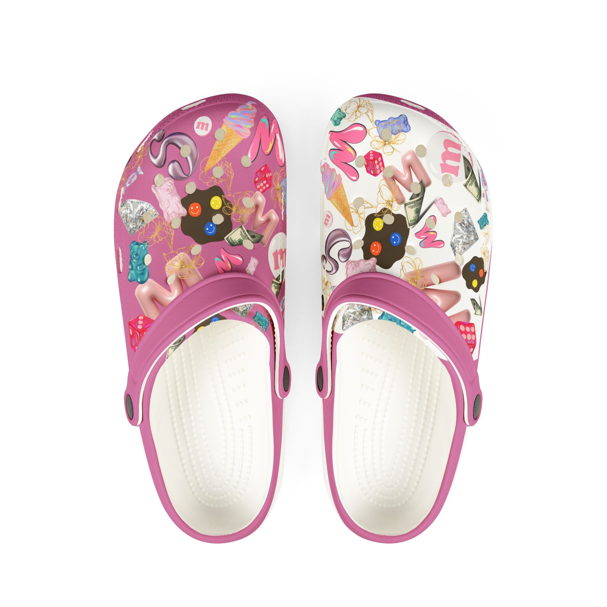 Code Pink- Crocs, Clogs, Fun Patterned Shoes for Kids and Adults, Perfect for Summer, Beach, and Casual Wear
