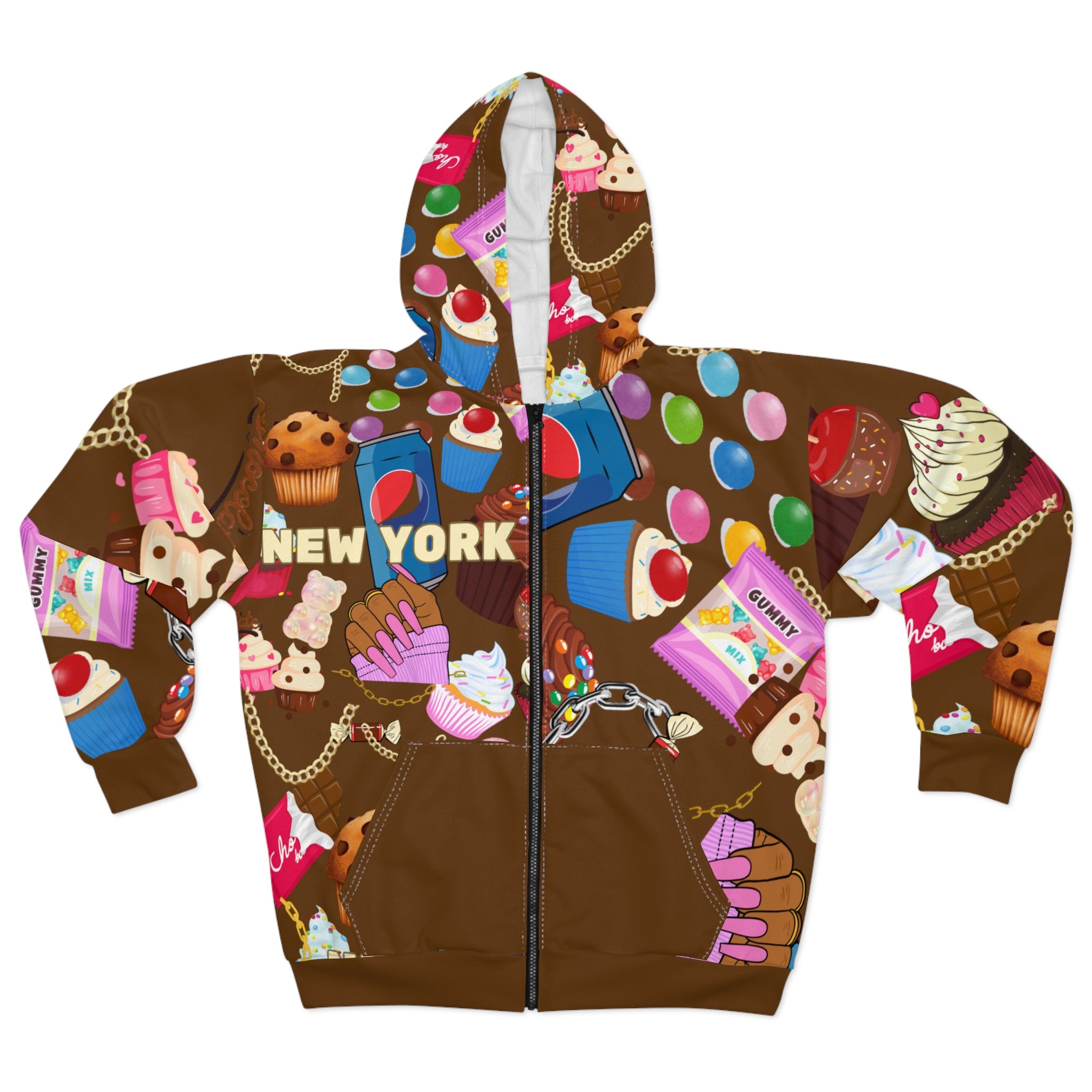 Milky Way - New York, Jacket, Hoodie, Unisex Zip Hoodie, Fun Fashion, Cozy Gift, Casual Wear, Perfect for Holidays, Streetwear
