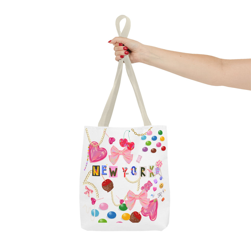 New York Candy-  Tote Bag | Stylish, Beach, Travel, Gift for Her, Unique Accessory