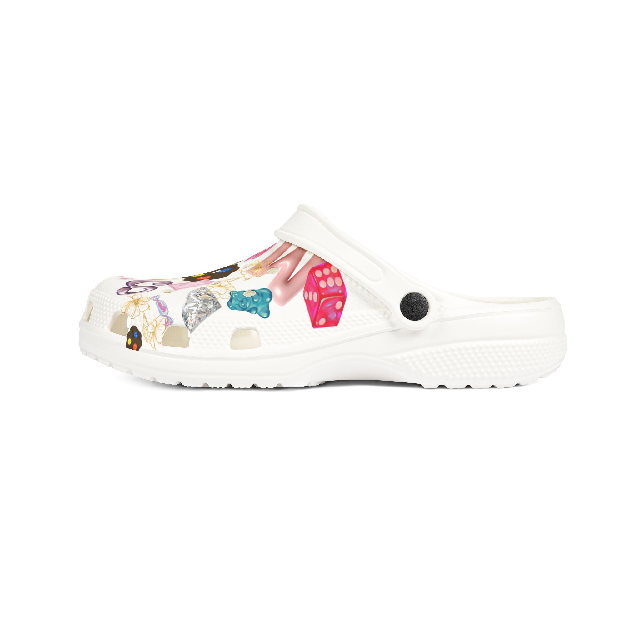 Code White- Crocs, Clogs, Fun Patterned Shoes for Kids and Adults, Perfect for Summer, Beach, and Casual Wear