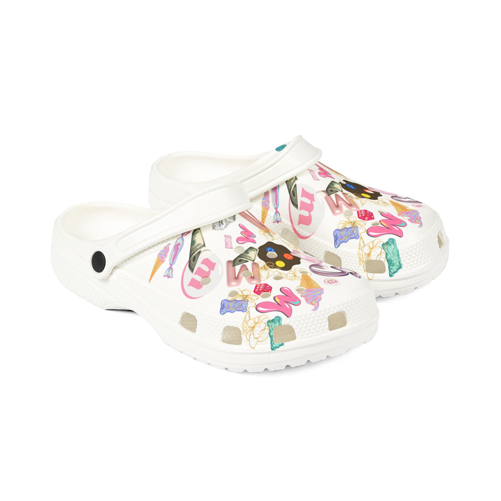 Code White- Crocs, Clogs, Fun Patterned Shoes for Kids and Adults, Perfect for Summer, Beach, and Casual Wear