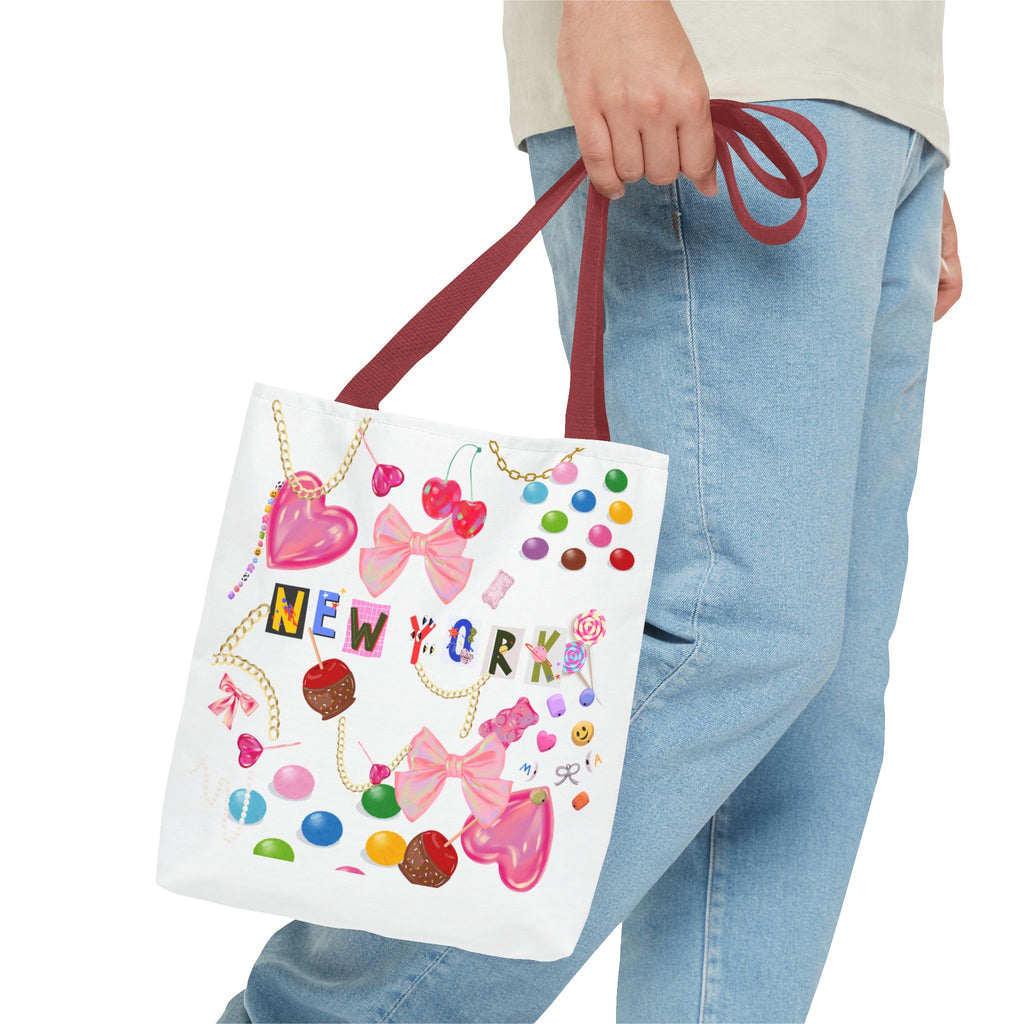 New York Candy-  Tote Bag | Stylish, Beach, Travel, Gift for Her, Unique Accessory