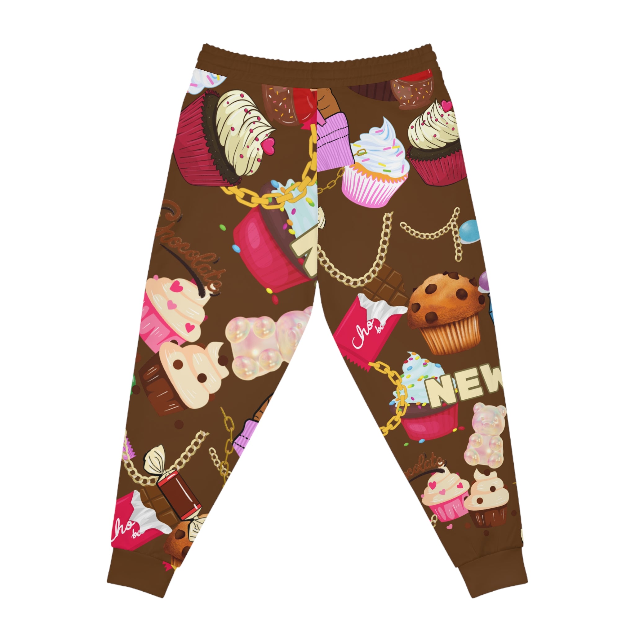 Milky Way- New York, Joggers, Fun Workout Pants, Unique Candy Apparel, Cozy Lounge Wear, Gifts for Food Lovers, Joggers with Desserts