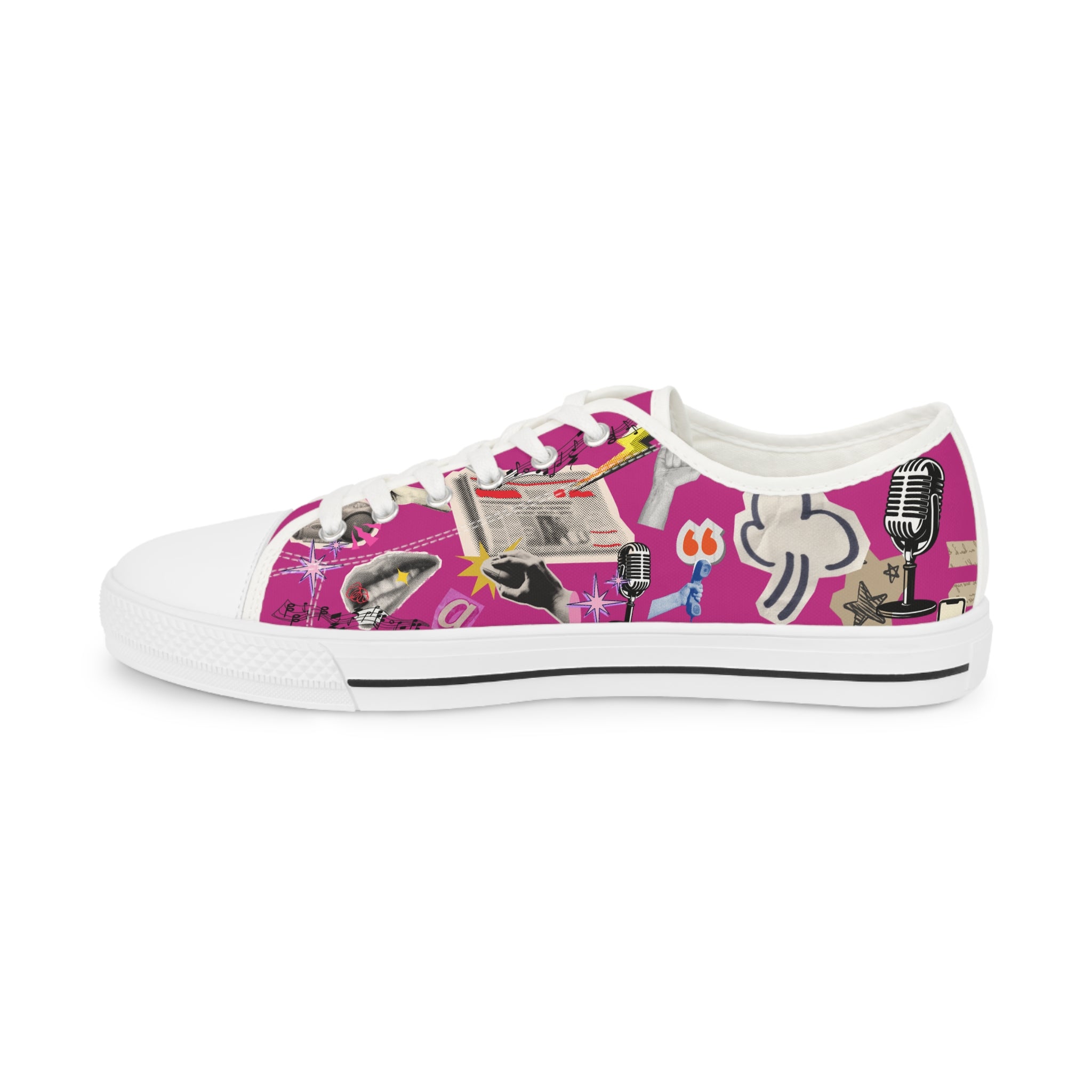 Icon Pink Sneakers — Low Top Pop Art Tattoo Pattern