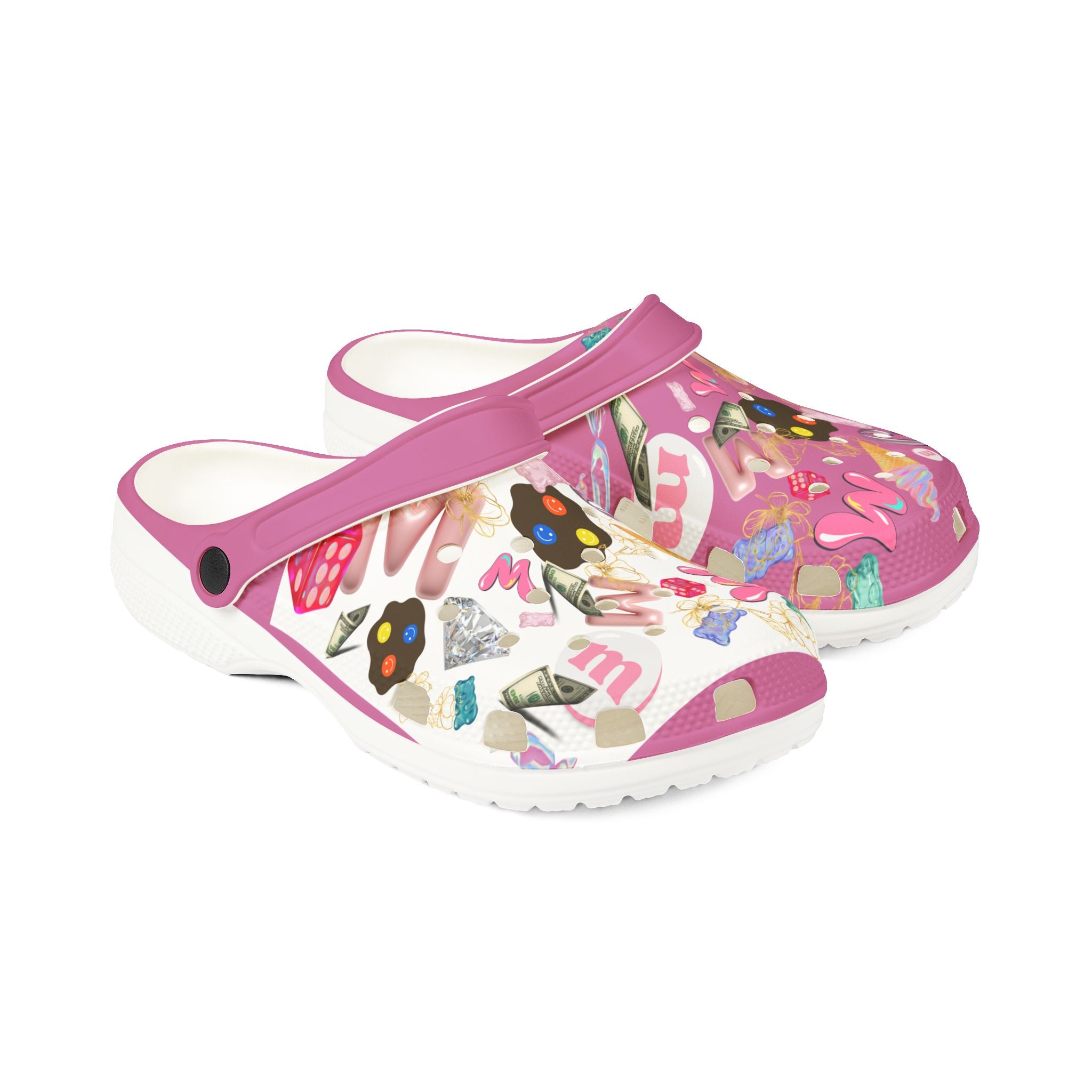 Code Pink- Crocs, Clogs, Fun Patterned Shoes for Kids and Adults, Perfect for Summer, Beach, and Casual Wear