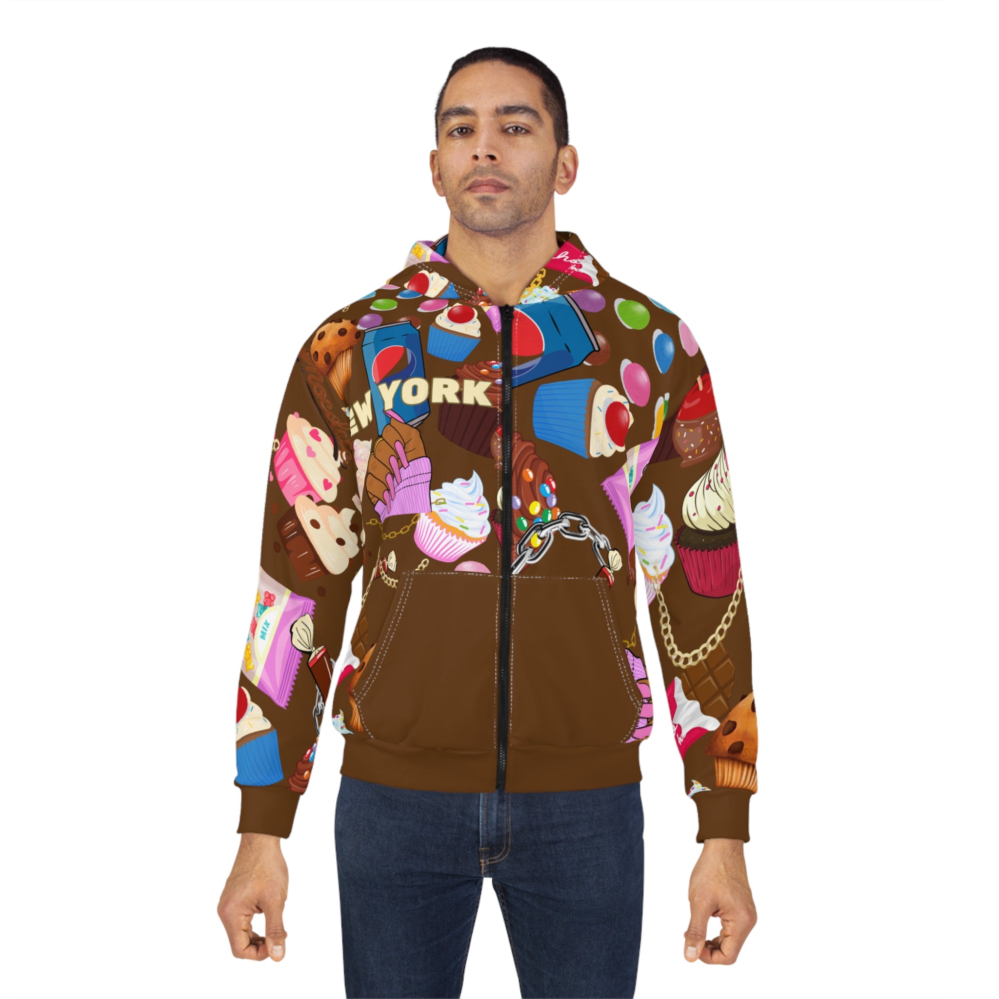 Milky Way - New York, Jacket, Hoodie, Unisex Zip Hoodie, Fun Fashion, Cozy Gift, Casual Wear, Perfect for Holidays, Streetwear
