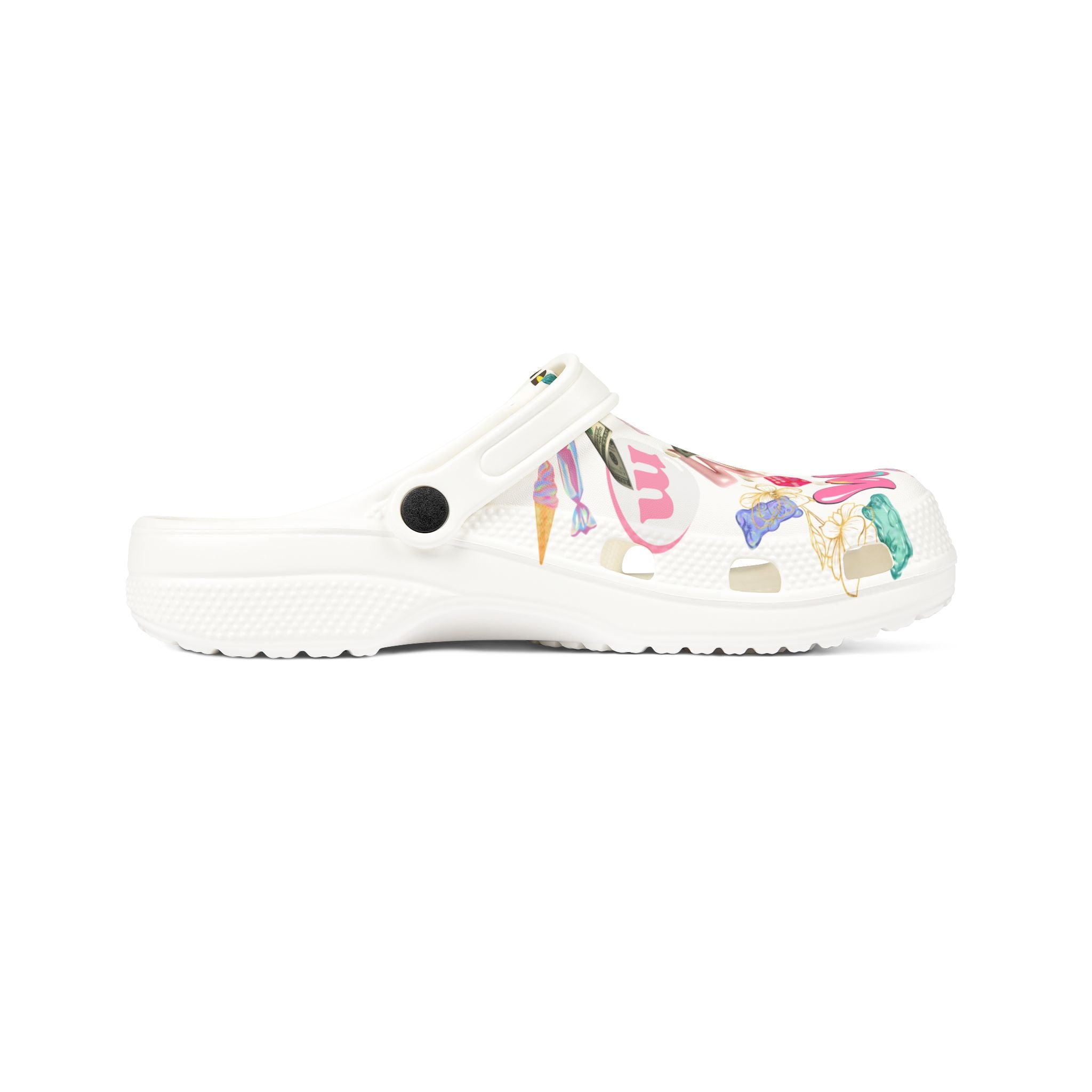 Code White- Crocs, Clogs, Fun Patterned Shoes for Kids and Adults, Perfect for Summer, Beach, and Casual Wear