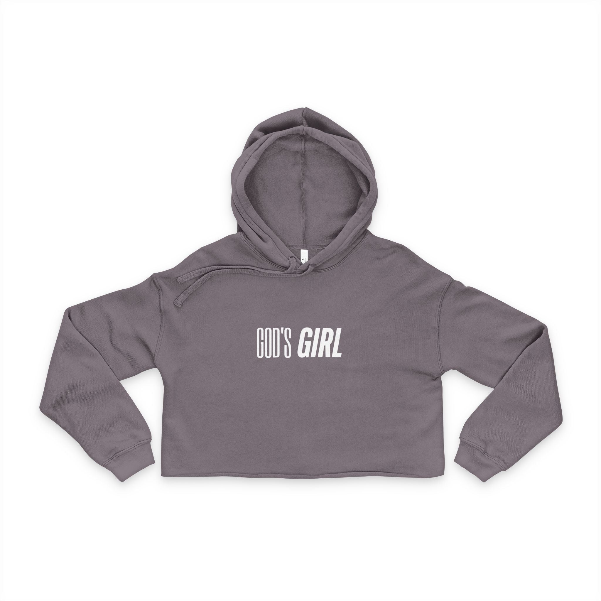God's Girl Cropped Hoodie | Faith Typography Sweatshirt