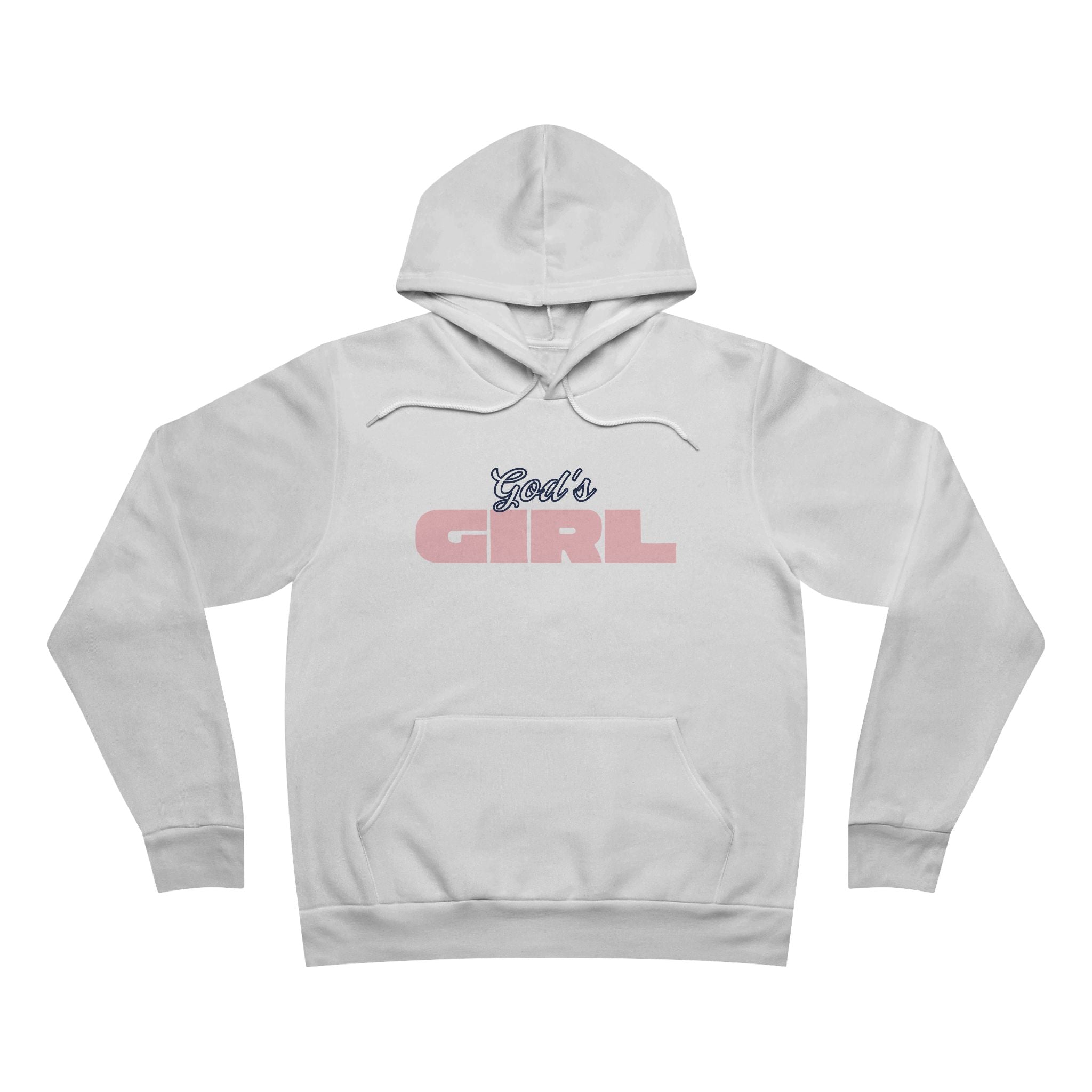 God's Girl Pullover Hoodie — Pastel Logo Cozy Sweatshirt
