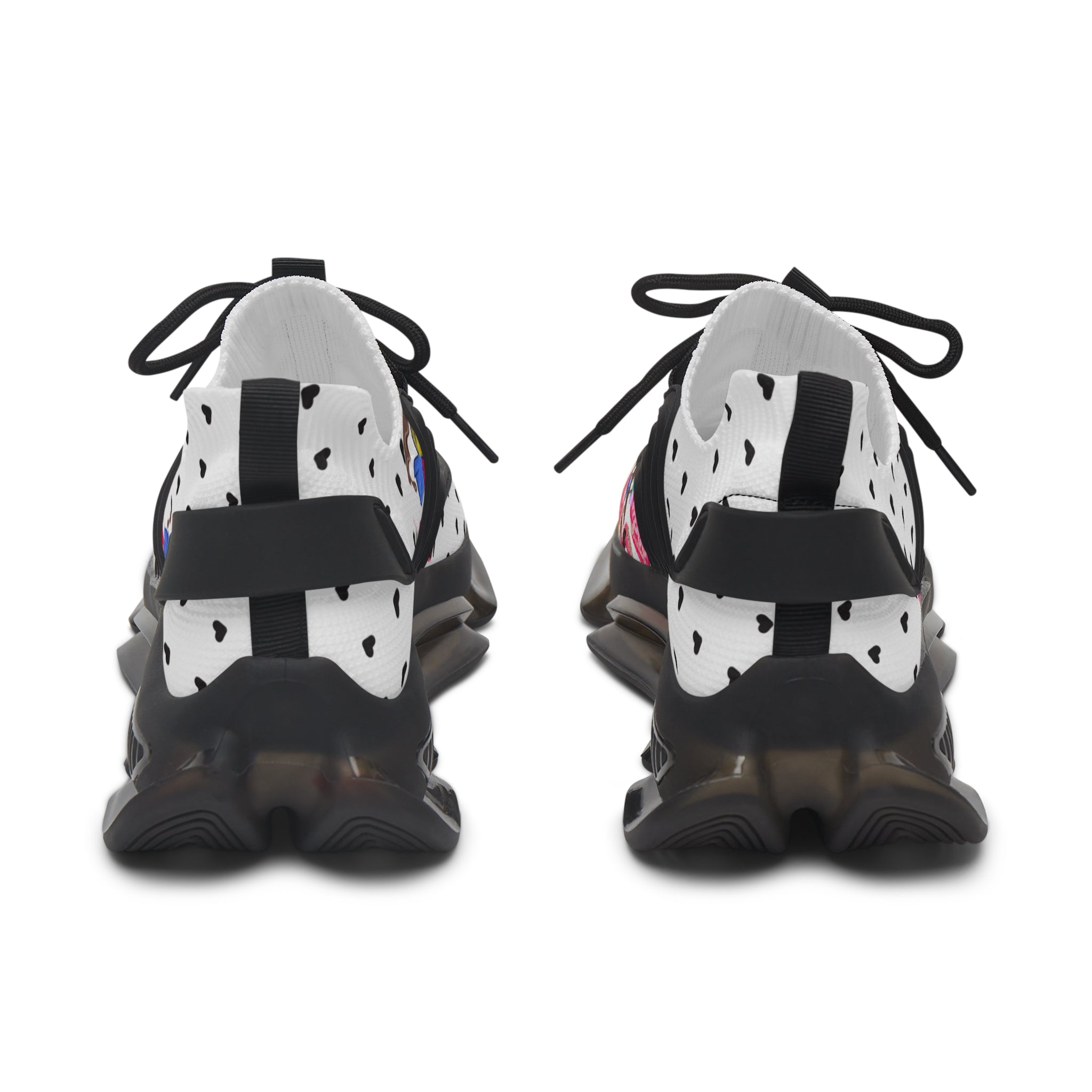 White Candy Print Women's Mesh Sneakers Athletic Shoes