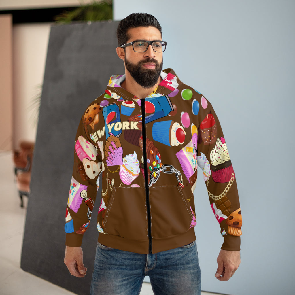 Milky Way - New York, Jacket, Hoodie, Unisex Zip Hoodie, Fun Fashion, Cozy Gift, Casual Wear, Perfect for Holidays, Streetwear