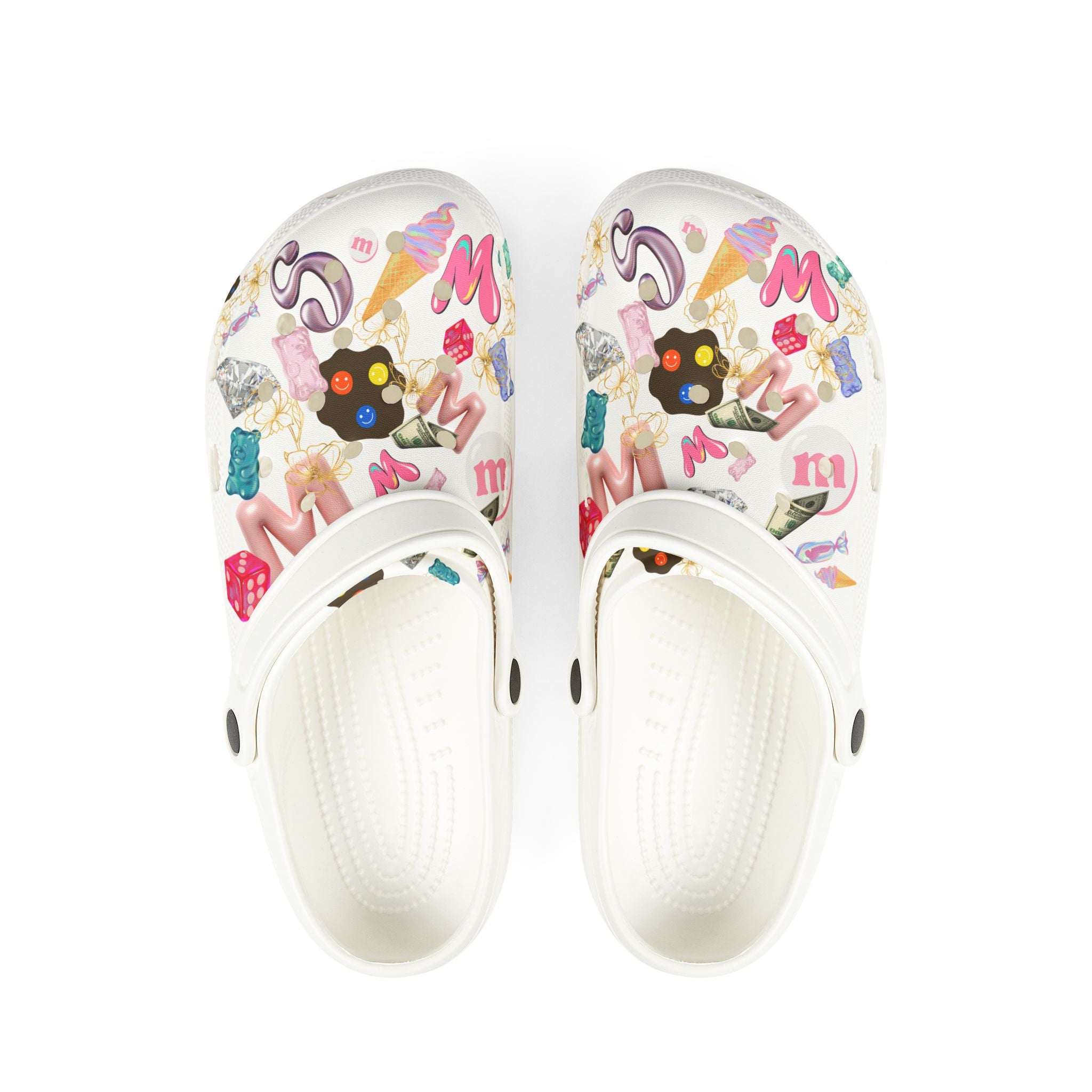 Code White- Crocs, Clogs, Fun Patterned Shoes for Kids and Adults, Perfect for Summer, Beach, and Casual Wear