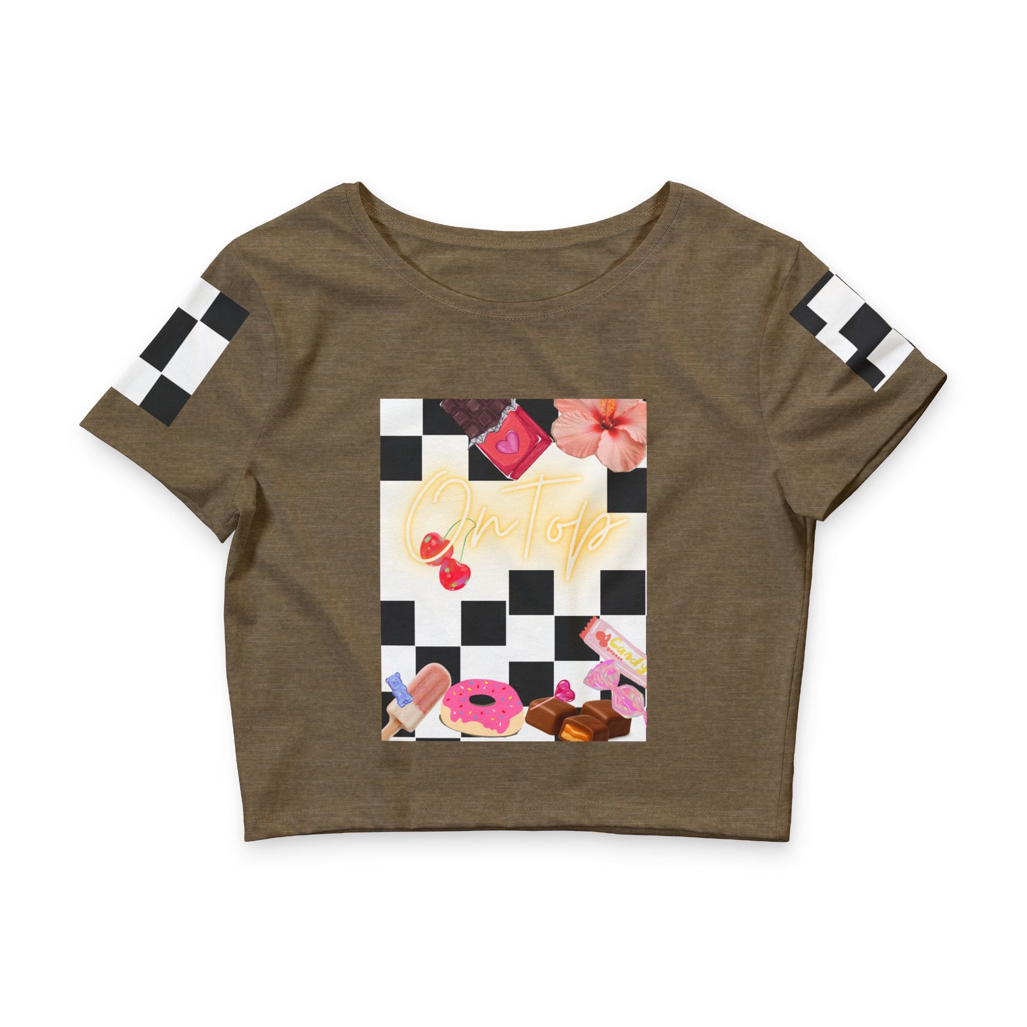 Cherry On Top Checkerboard Floral Beach Graphic